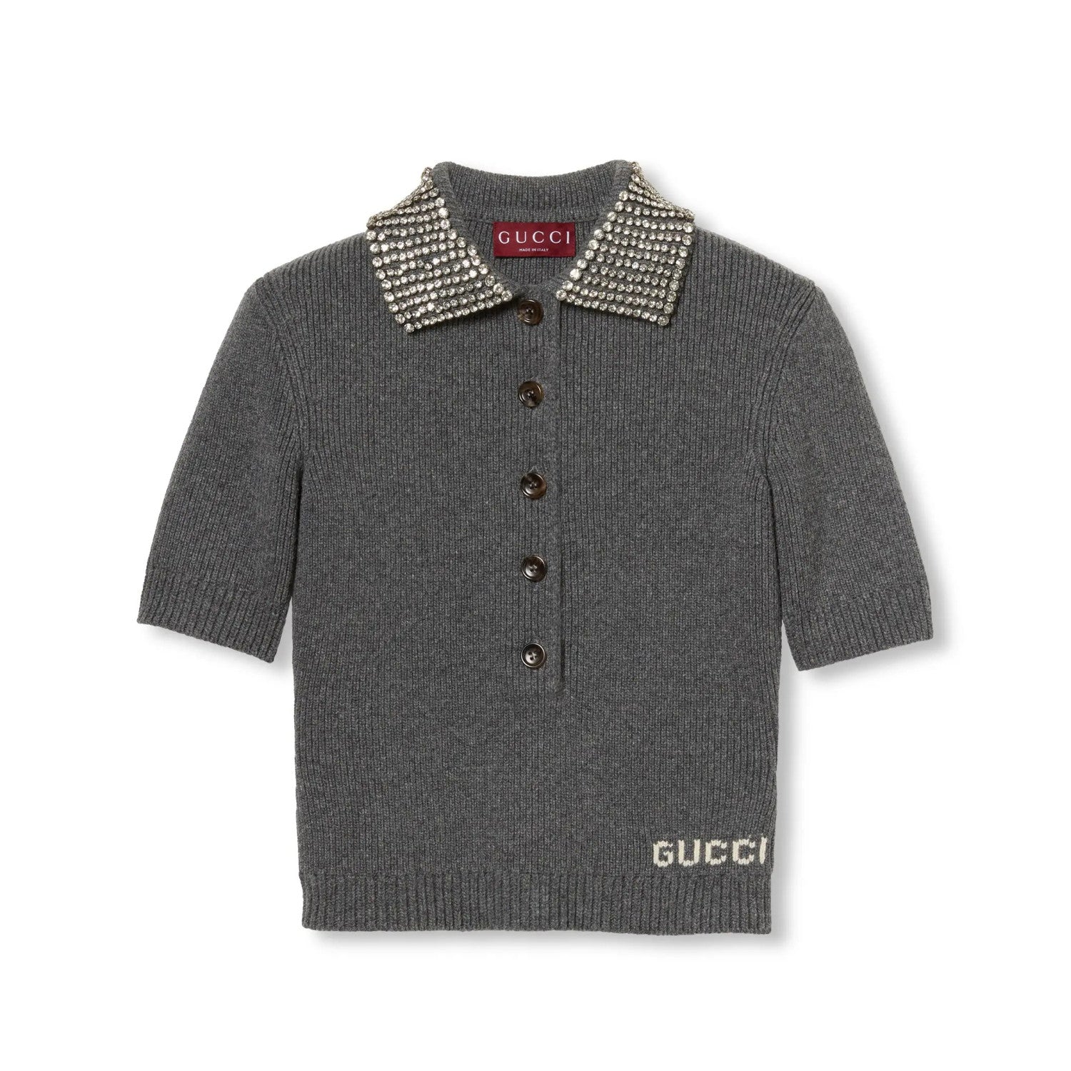 Women's Summer Solid Color Rhinestone Inlay Pullover Straight Short Sleeve Polo Shirt T-Shirt #73754