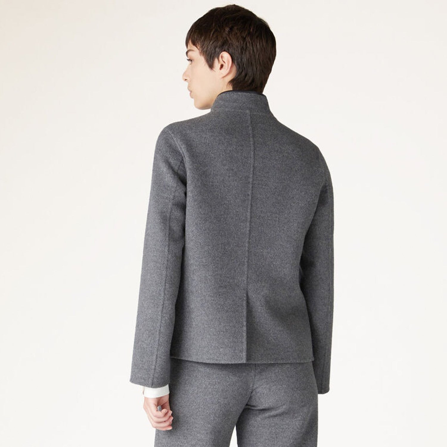 Women's Fall And Winter Retro Collar Single-breasted Wool Suit Fashion Casual Jacket  Ngvp #8944