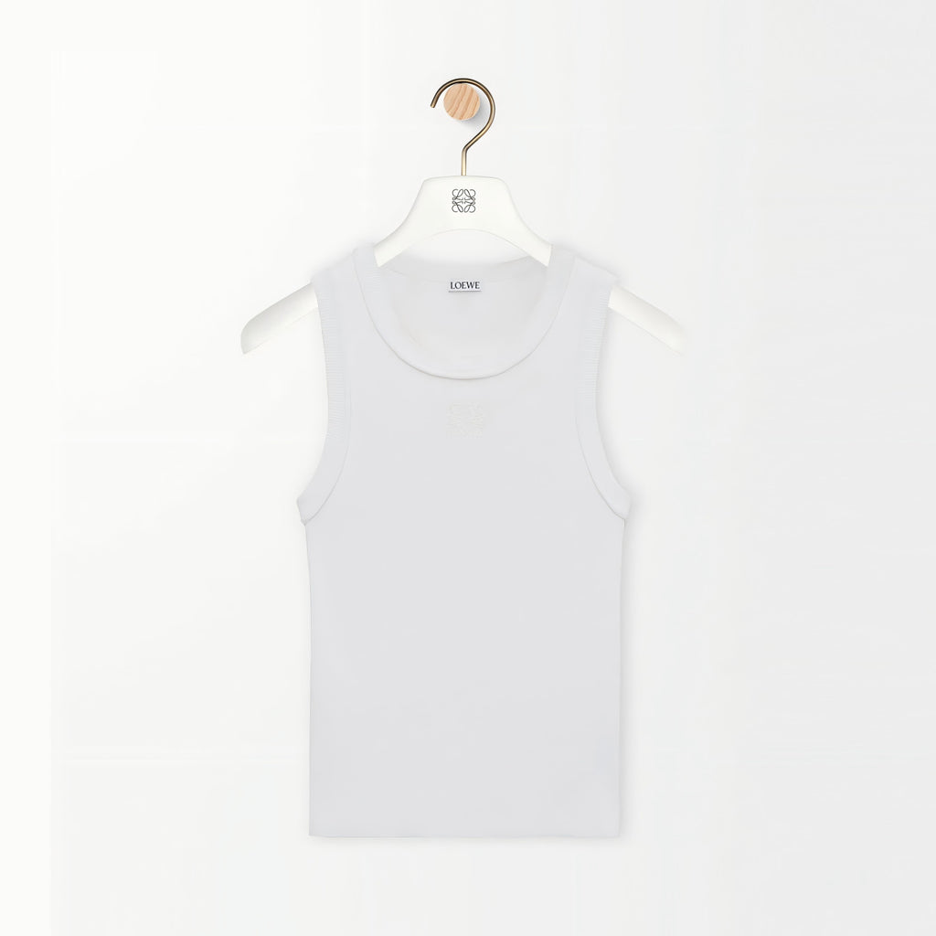 Women's Stretch Viscose Anagram Knitted Ribbed Soft Tank Top vest #194291