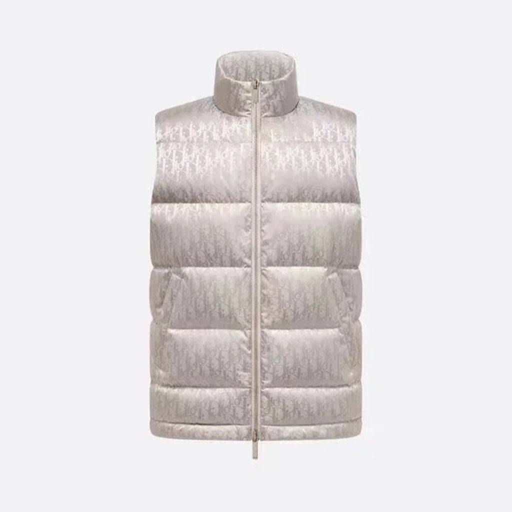 Oblique Sleeveless Down Jacket Zip Puffer Vest Men's Autumn And Winter Fashion Trend Sleeveless Warm Jacket #96497