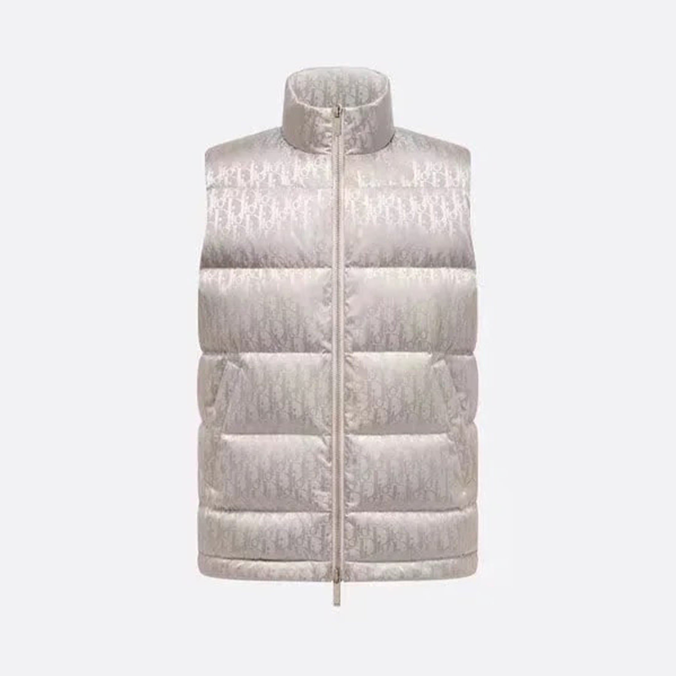 Oblique Sleeveless Down Jacket Zip Puffer Vest Men's Autumn And Winter Fashion Trend Sleeveless Warm Jacket #96497