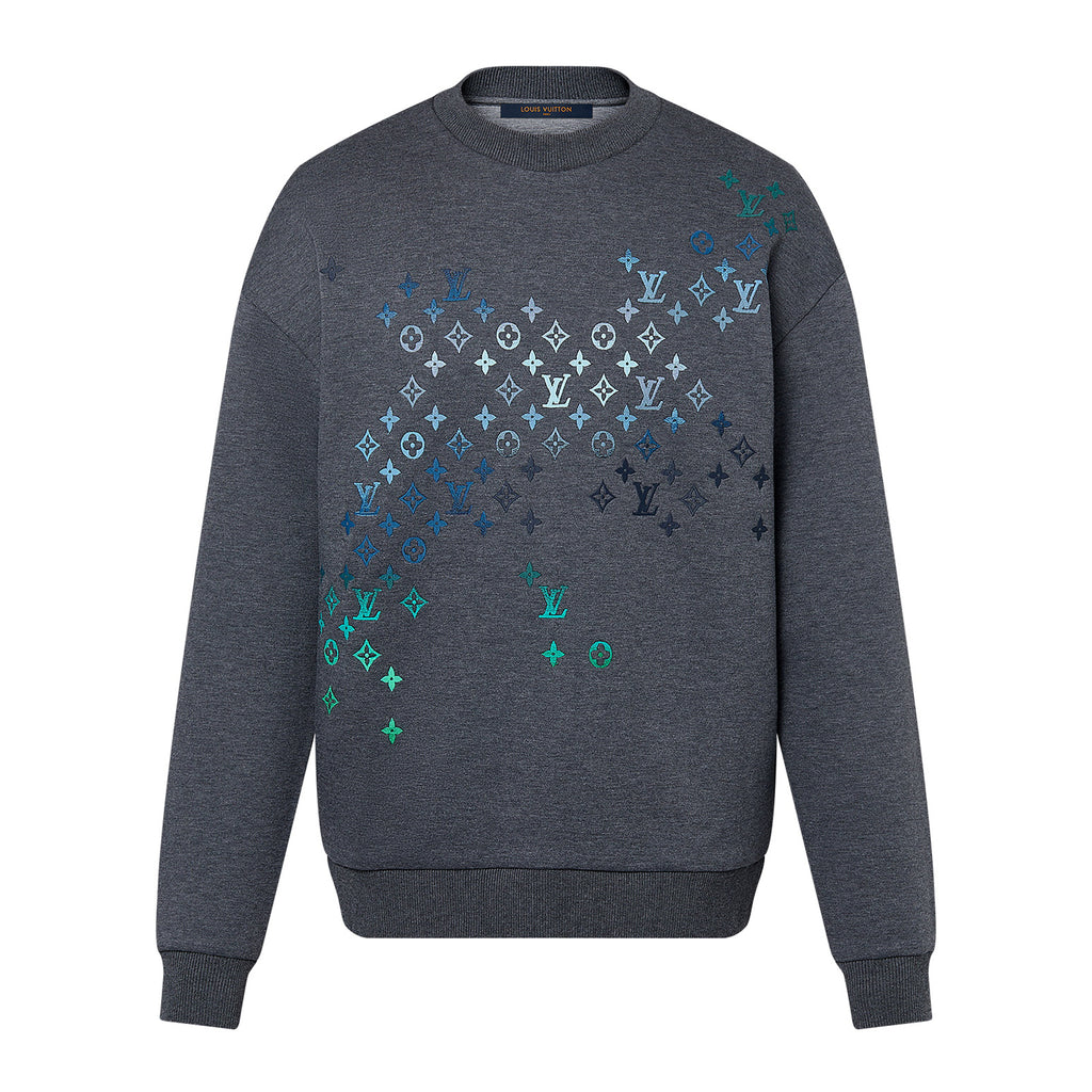 Men's Spring and Autumn Gradient Pattern Printed Cotton Round Neck Long Sleeve Sweatshirt #72774