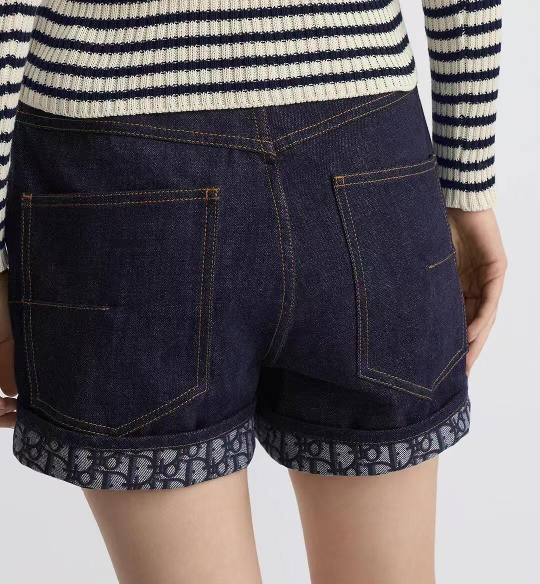 Women's Summer Monogrammed Blue Denim Shorts #75874