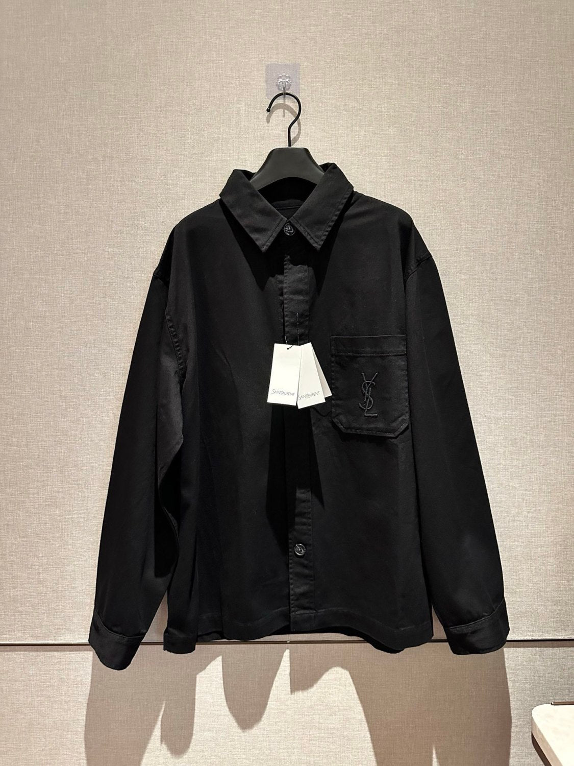 Shirt-style Jacket For Women Spring/fall Collared Single-breasted Button-down Shirt With Embroidered Logo #194383