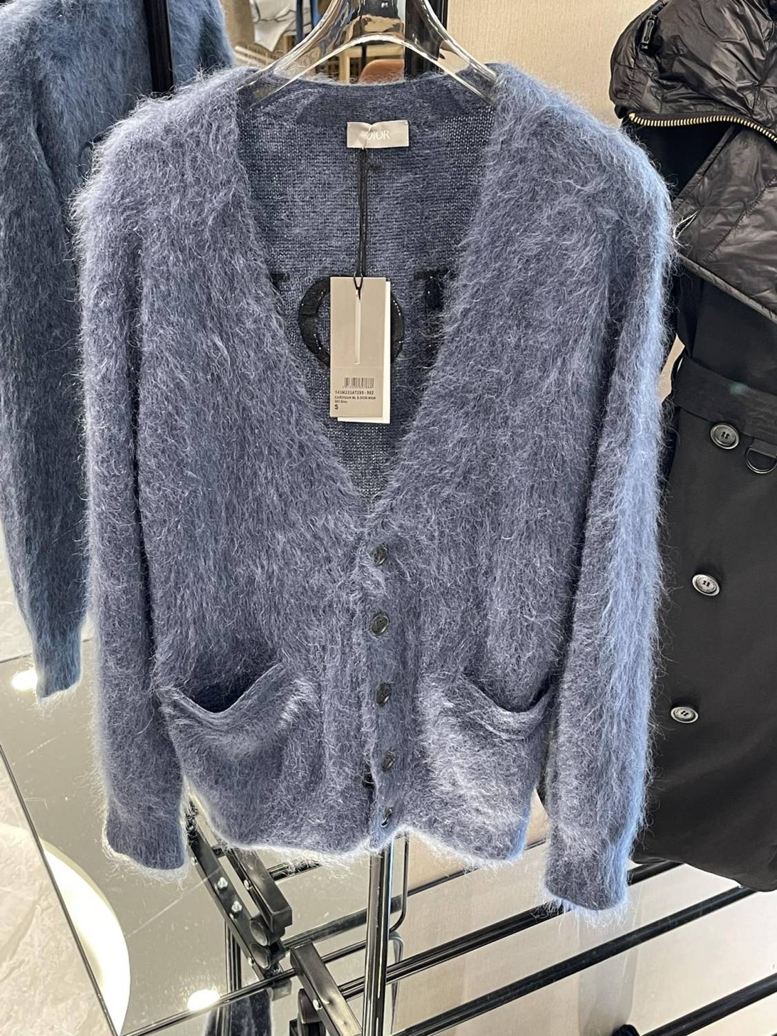 CD Men's Spring And Fall Logo Embroidery V-neck Single Breasted Long Sleeved Knit Sweater Cardigan #72765