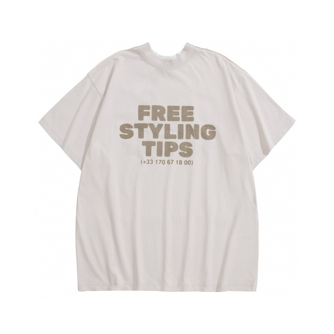 Men's Spring And Autumn Fashion Reversible Letter Print 3D Sports Embroidery Short Sleeve Round Neck Casual T-Shirt #98698