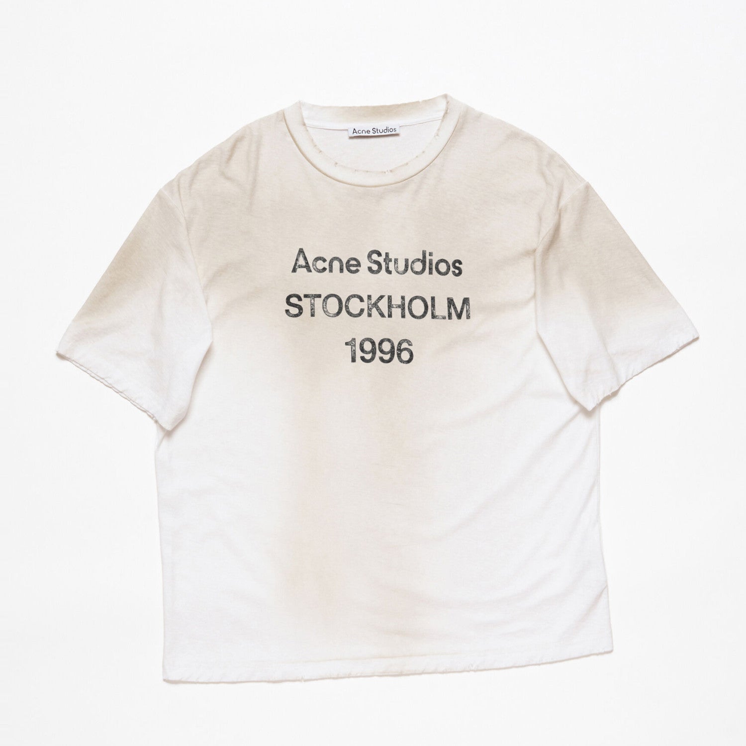 Men's and Women's Letter Logo Vintage Spray Paint Aged Round Neck Short Sleeve T-Shirt #75473