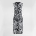 Women's Spring And Summer Leopard Print Mid-length Straight Dress Sleeveless Round Neck Temperament Elegant Long Dresses  Ngvp #9864