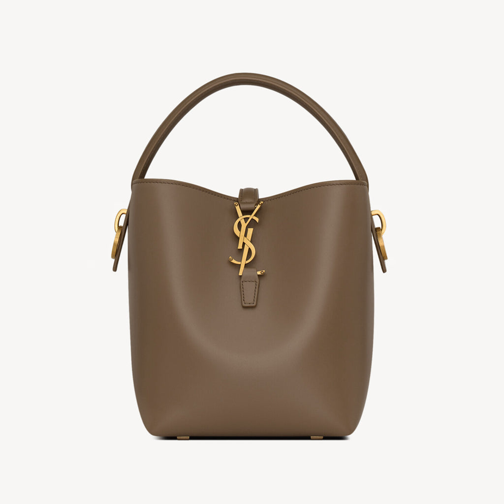 YS Women's LE 37 Logo Hook Buckle mini Small Glossy Solid Color Bucket Bag Suede Leather Handbags Casual Bags 7490362R20W9207 #81334