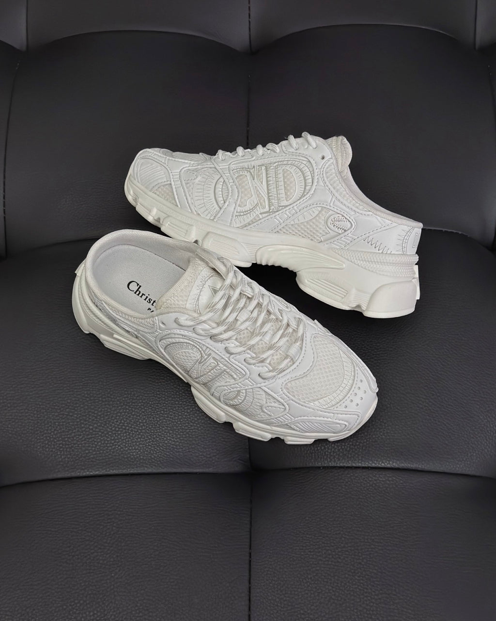 CD Chrono Women's Spring/autumn Two-tone Mesh Fabric Round Toe Lace-up Slip-on Low-top Shoes Fashion Casual #78135