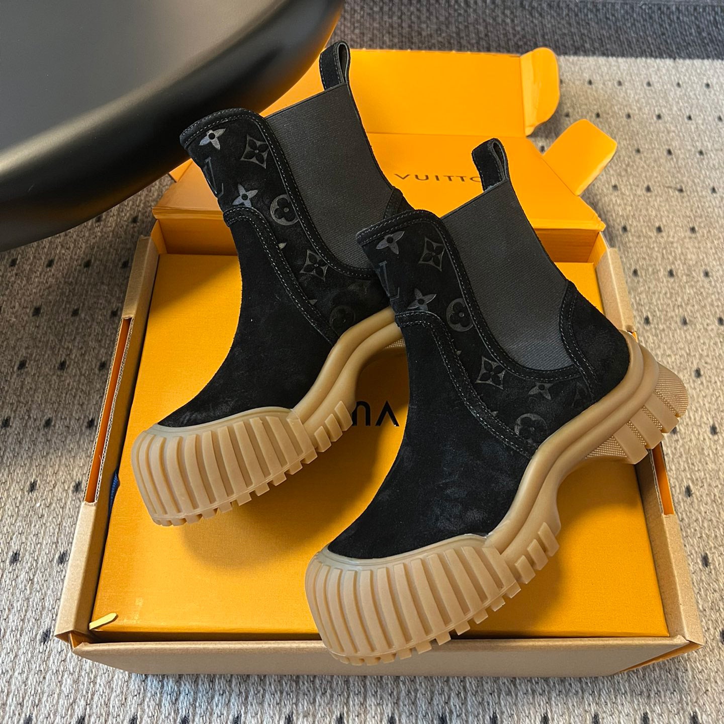 Women's Autumn/winter Solid Color Round Toe Short Boot With Thick Sole Suede Classic Fashion Boots Shoes #78119