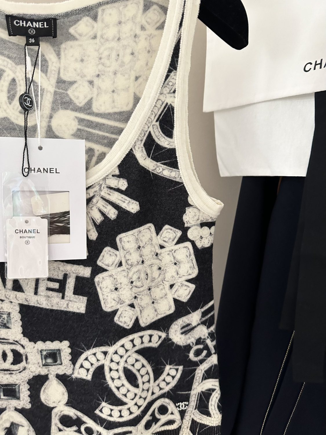 Women's Summer Fashion Trend Pattern Printed Round Neck Sleeveless Straight Top Vest #78413