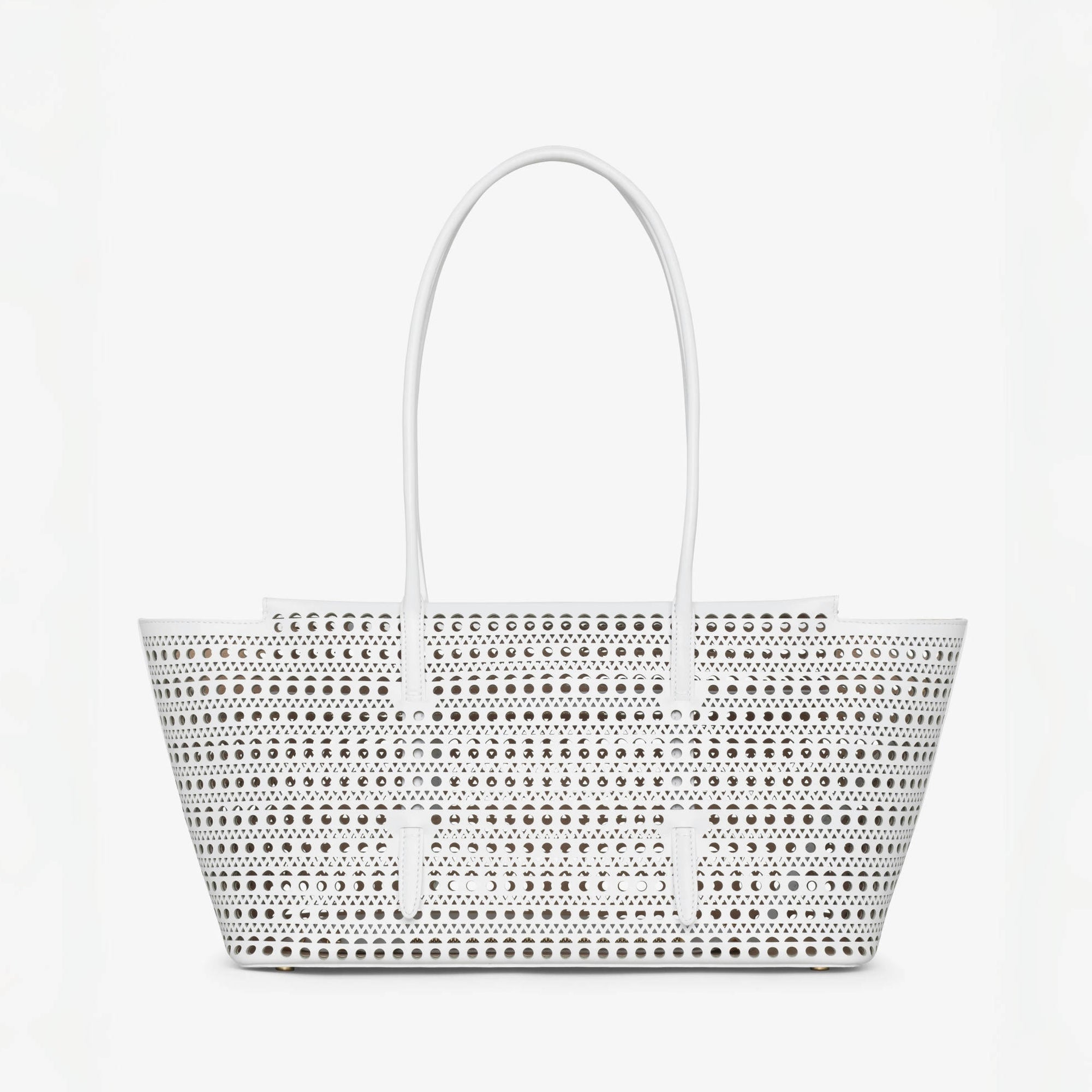 Alaia Mina Cutout Shoulder Bag Design Fashionable Women's Retro Solid Color Casual Temperament Vienne Cutout Carved Pattern  Bag Bags #81633