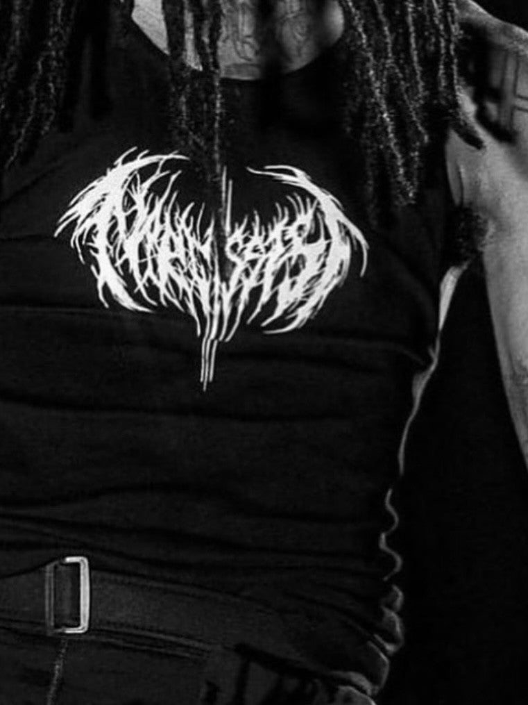 Opium Style Playboi Carti The Same Destruction Canvas Short-sleeved Bottom Vest Men's Sleeveless Solid Color High Street Trend Undershirt Cotton T-shirt Ngvp #9984