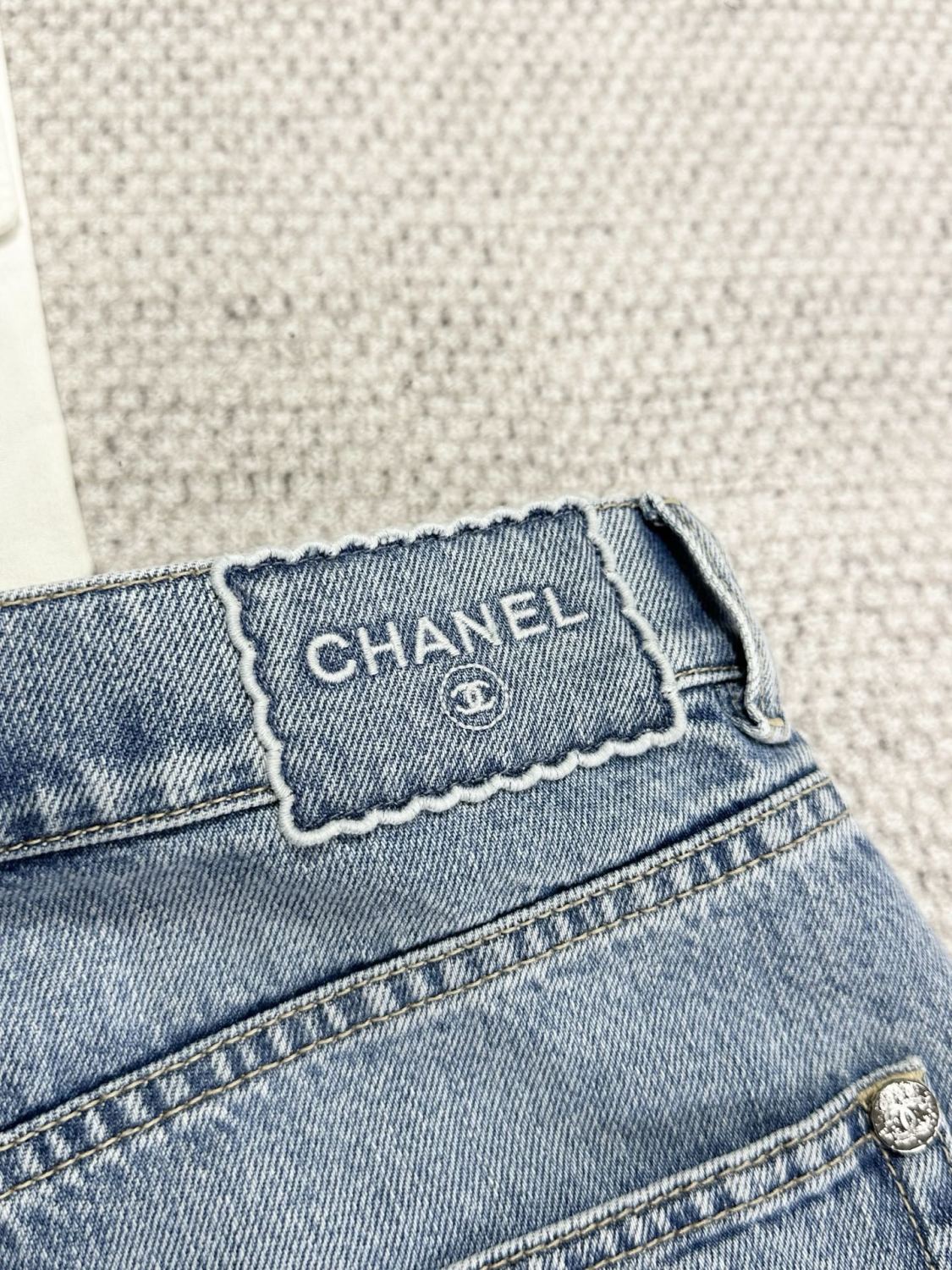 Women's Summer CoCo Beach Embroidered Cotton Solid Color Denim Shorts Ngvp #1698