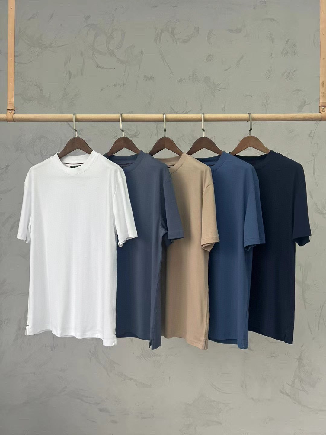 LP Men's Summer Solid Color Casual Fashion Round Neck Cotton Short Sleeve T-Shirt #98734