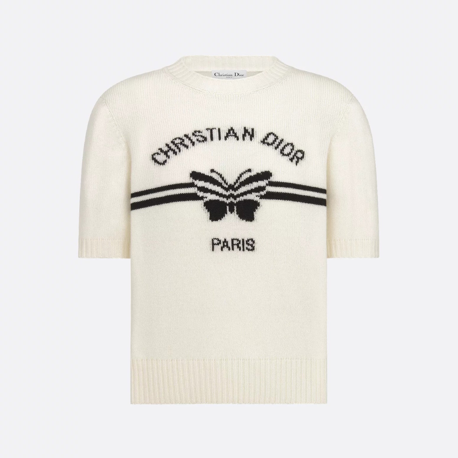 Women's Summer Solid Color Pattern Printed Round Neck Knit Short Sleeve Cashmere Sweater T-Shirt #75482