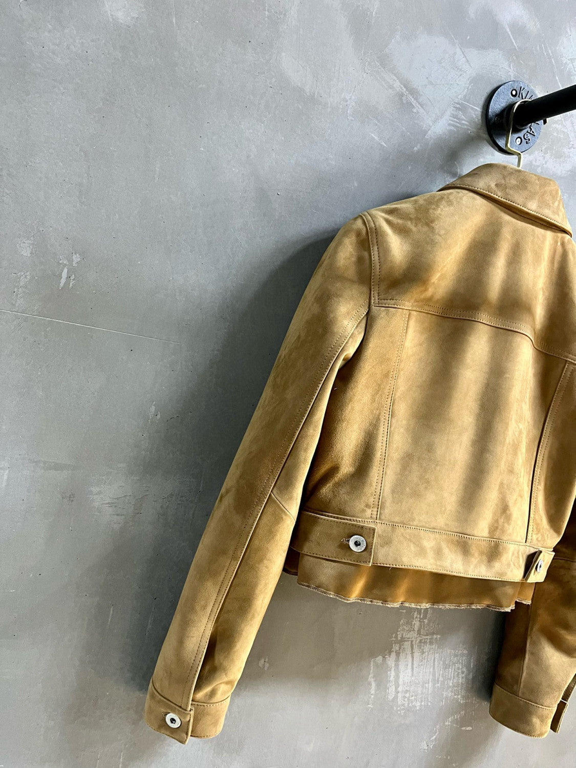 Women's Autumn and Winter Brown Letter Printed Lapel Single Breasted Short Long Sleeve Jacket #98964