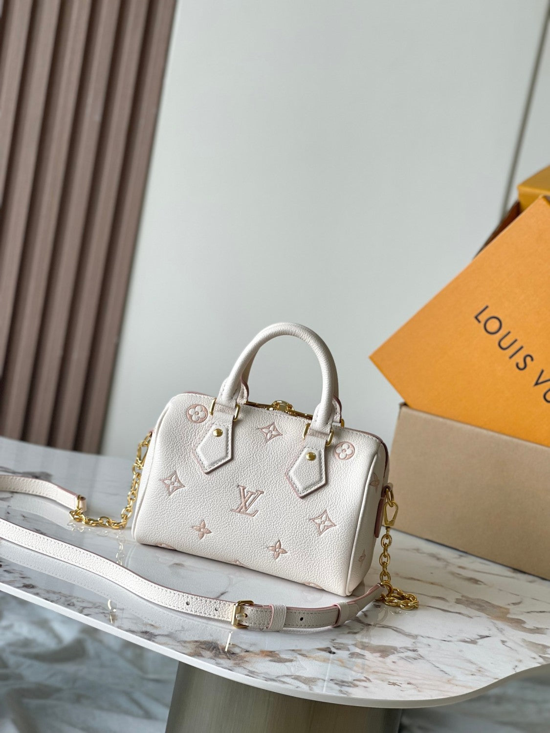 Speedy Bandoulire 20 Women's Removable Adjustable Shoulder Strap Zipper Closure Letter Printed Coated Canvas Shoulder Slanting Handbag Bag Bags #77453