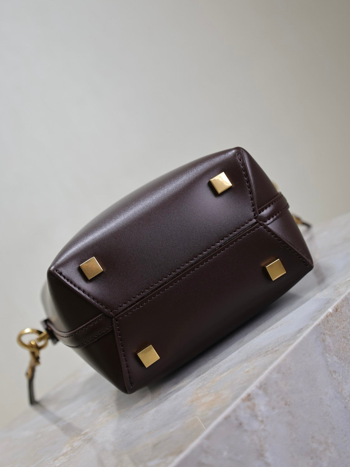 YS Women's LE 37 Logo Hook Buckle mini Small Glossy Solid Color Bucket Bag Suede Leather Handbags Casual Bags 7490362R20W9207 #81334