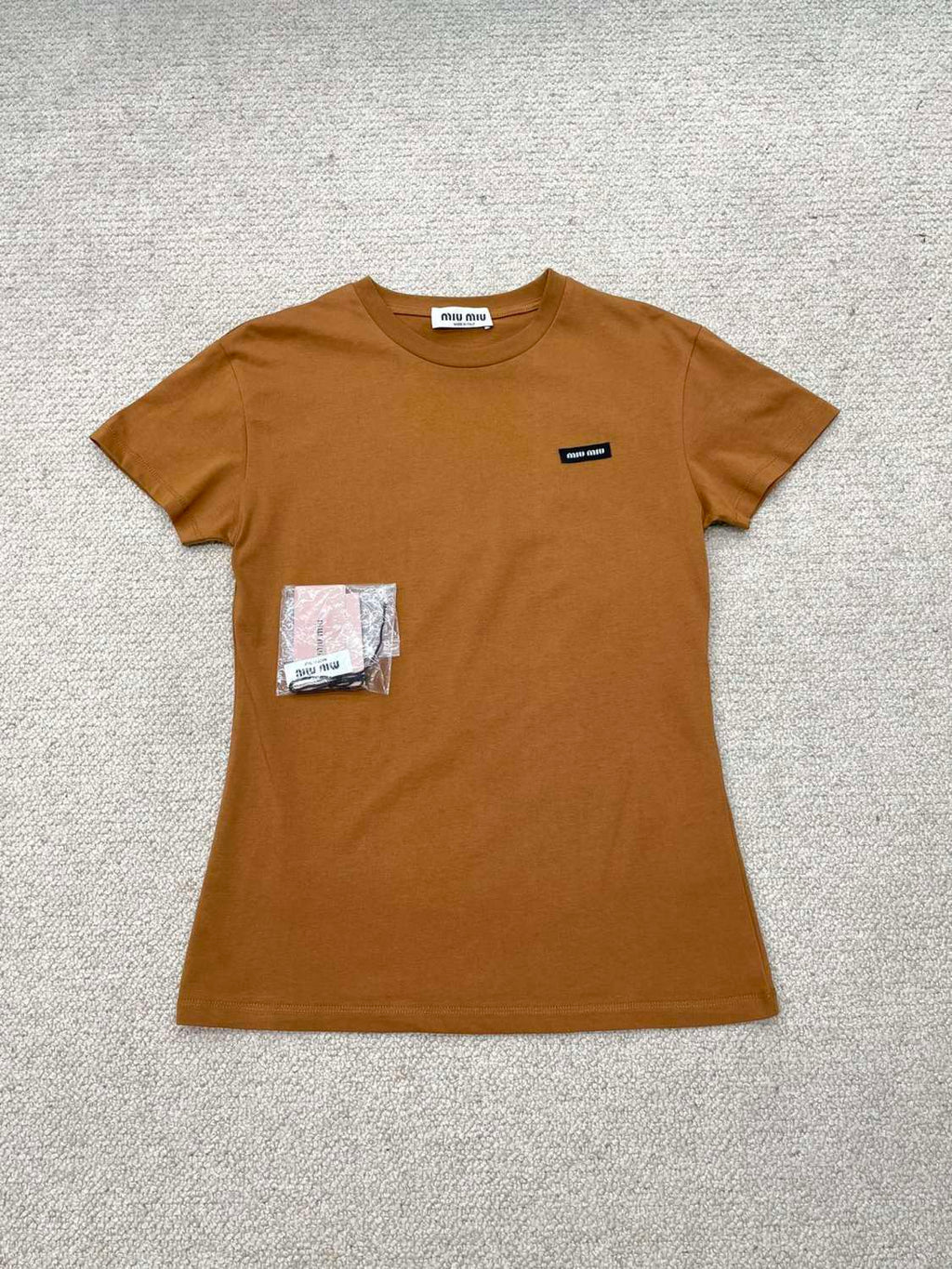 Women's Summer Clashing Color Embroidery Letter Logo Round Neck 3 Piece Layered T-Shirt Set  #73931