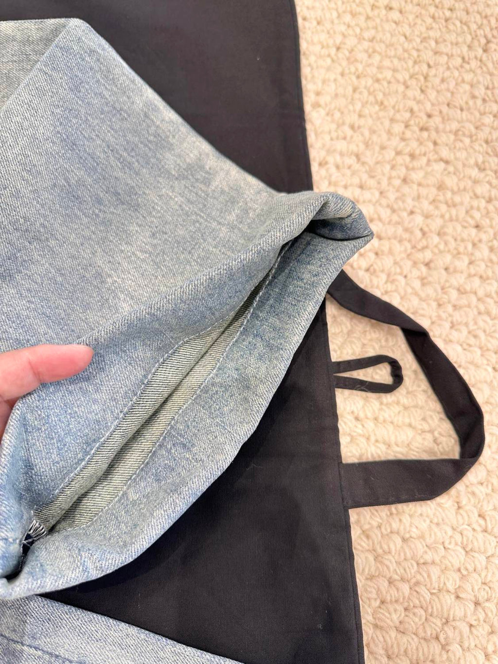 Women's Spring and Autumn Solid Color Zipper Closure Waterproof Coated Jeans Pants #74368