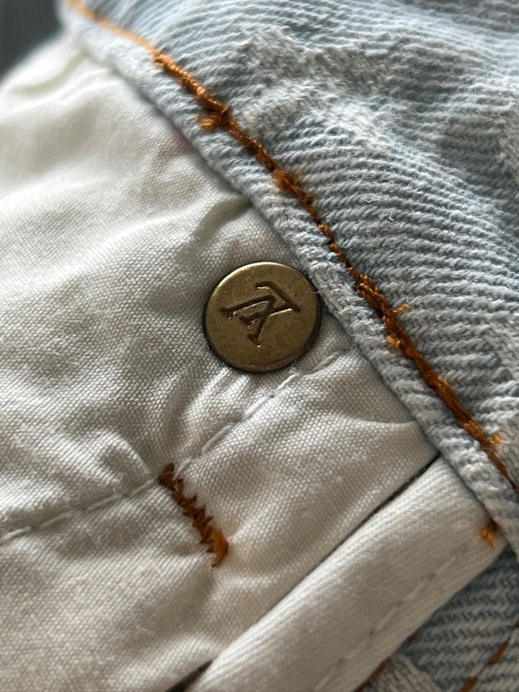 Women's Summer Embroidered Letter Print Solid Color Denim Shorts #75664