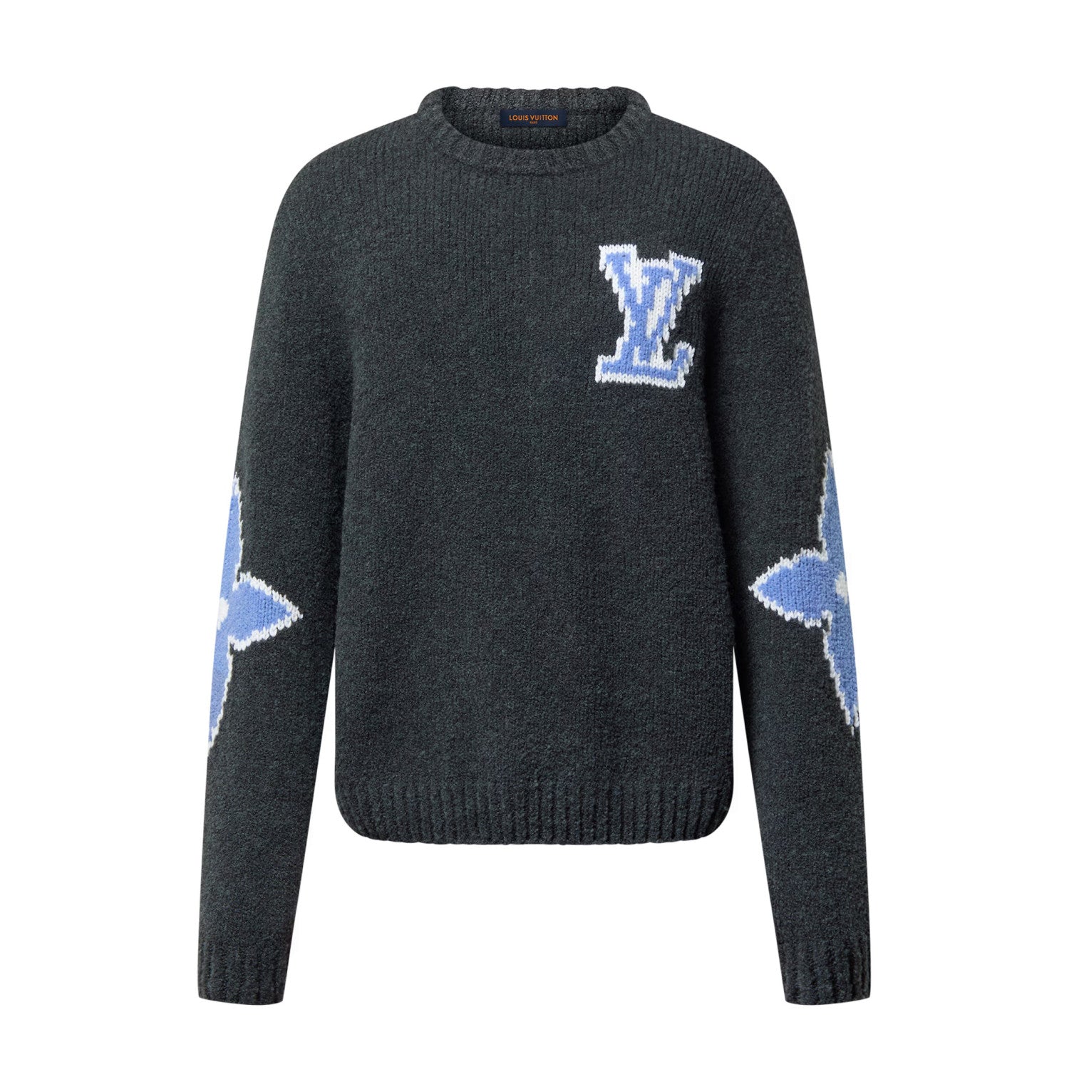 Men's Spring and Autumn Logo Printed Round Neck Pullover Long Sleeve Sweater #73968