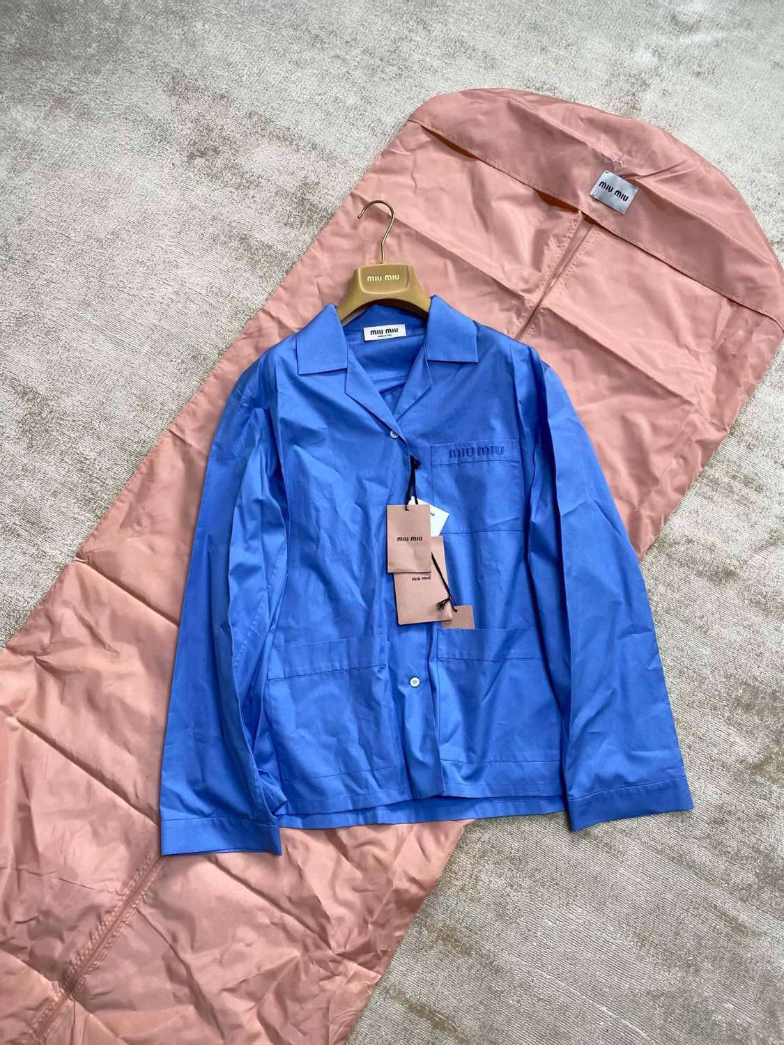 Women's Spring and Autumn Solid Color Logo Letter Printing V-Neck Loose Long Sleeve Shirt #72854