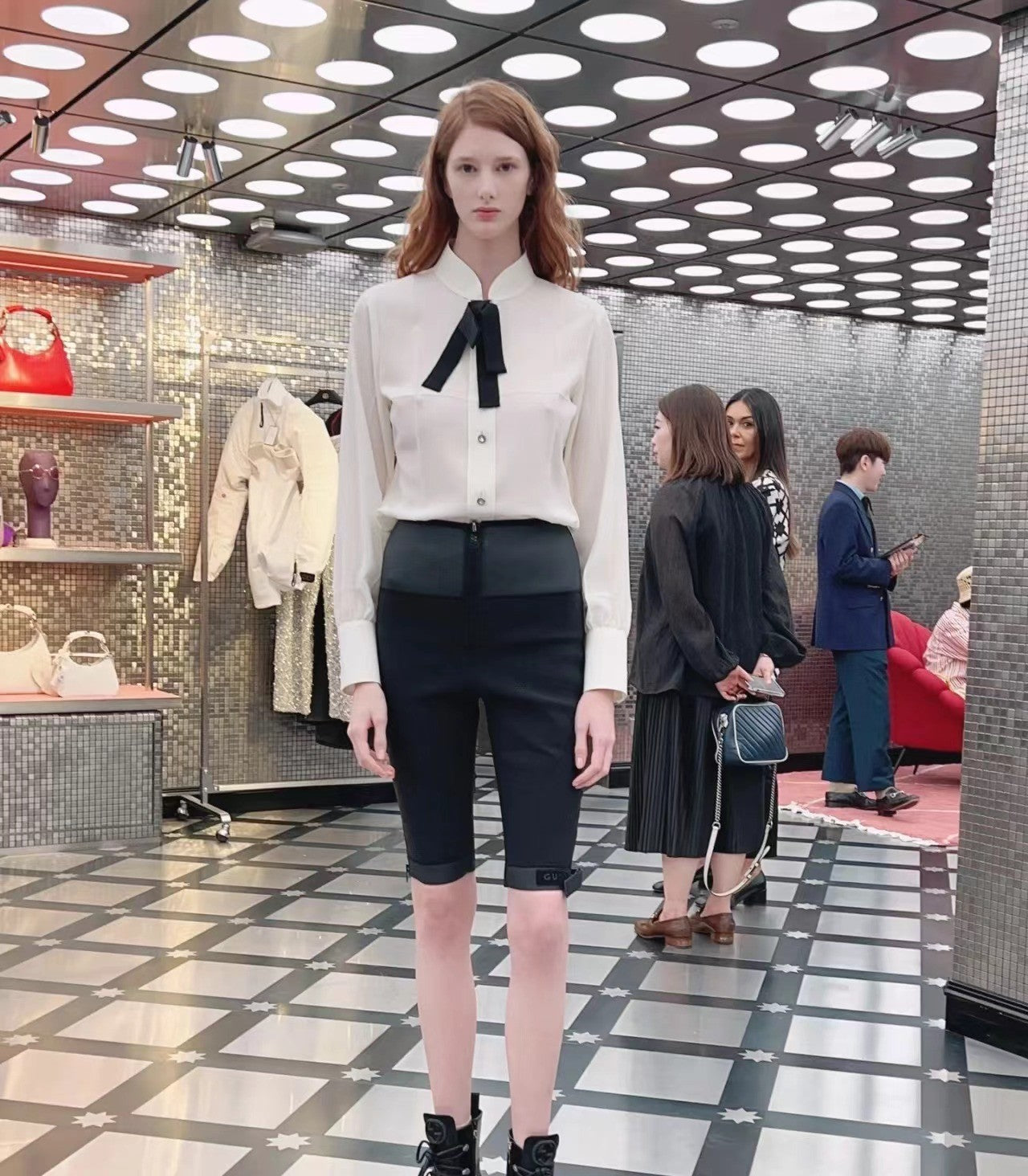 Women's Spring And Autumn Silk Lapel Long Sleeve Solid Color Fitted Shirt Ngvp #9615