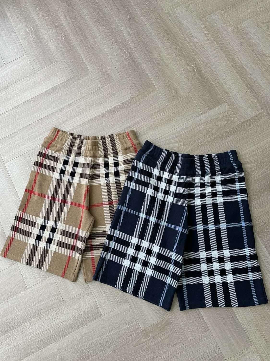 Men's Summer Colour Block Check Full Print Mid Waist Elasticated Shorts Pants #99537