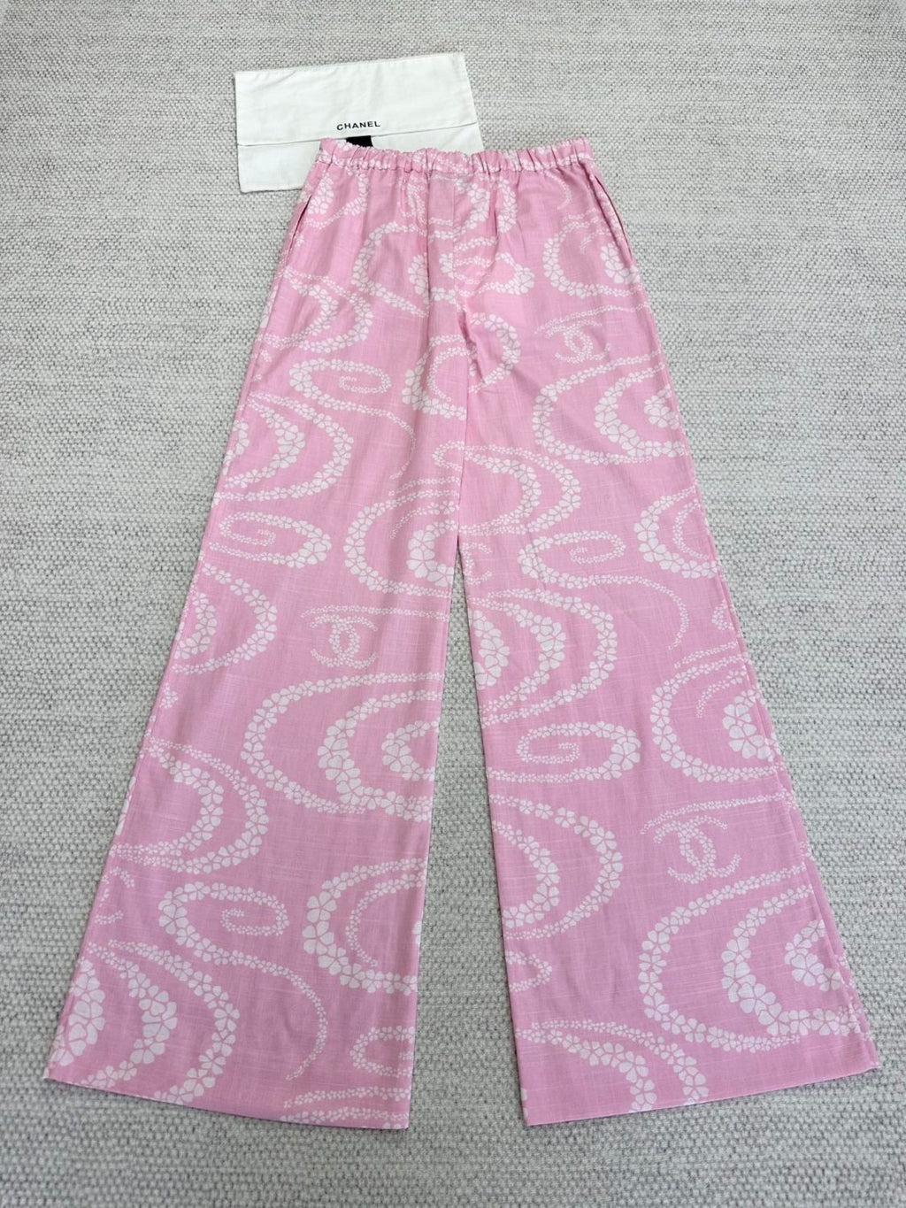 Women's Spring/Summer Solid Color Lightweight Cotton Printed Casual Pants #77487