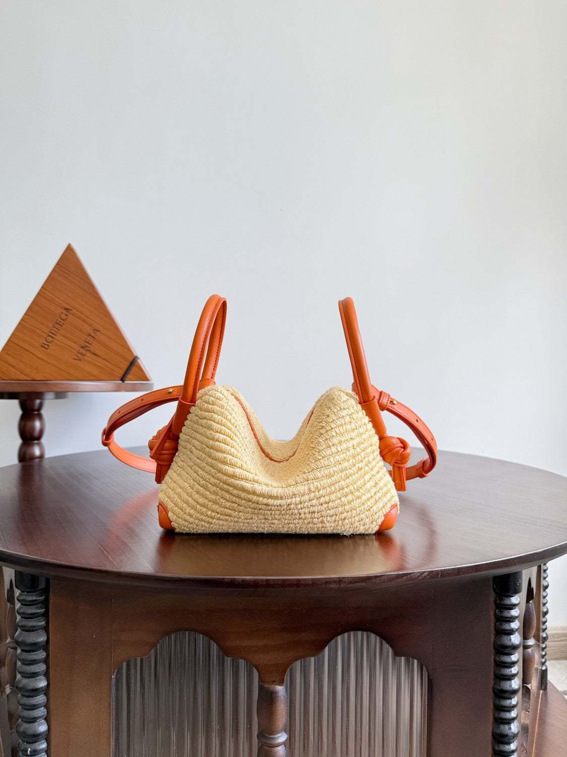 BV Loop Top Handle Women's Detachable Shoulder Strap Ring Handle Raffia And Leather Shoulder Bag Handbag Bags #77634