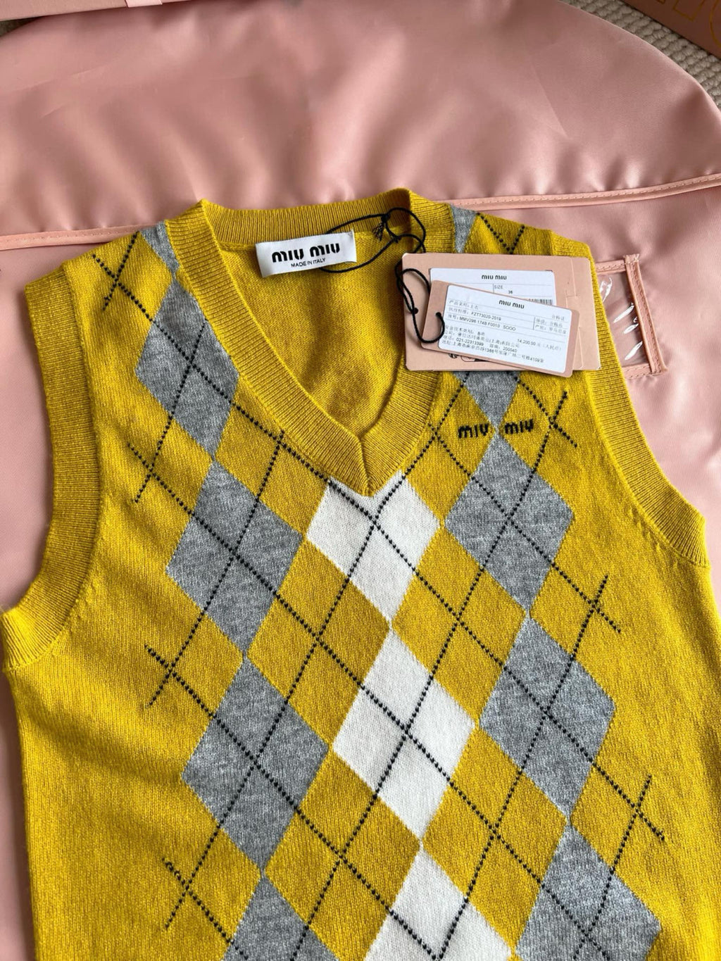 Women's Fall/winter Fashion Casual V-neck Letter Print Pullover Cashmere Vest #78463