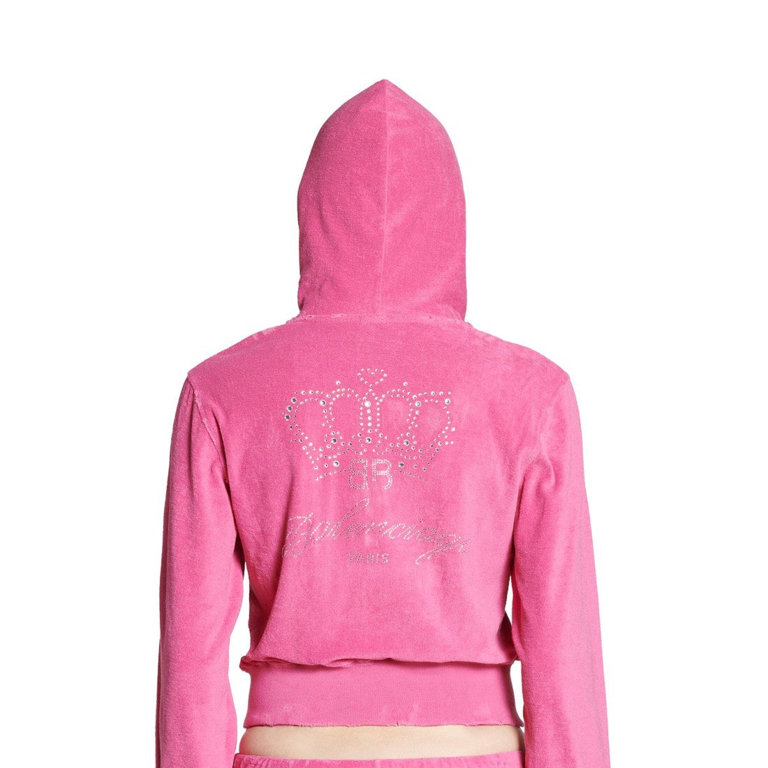 Women's Spring and Autumn Pink Hooded Zipper Regular Fit Long Sleeve Sweatshirt Jacket Tie Loose Pants Set Suit #72848