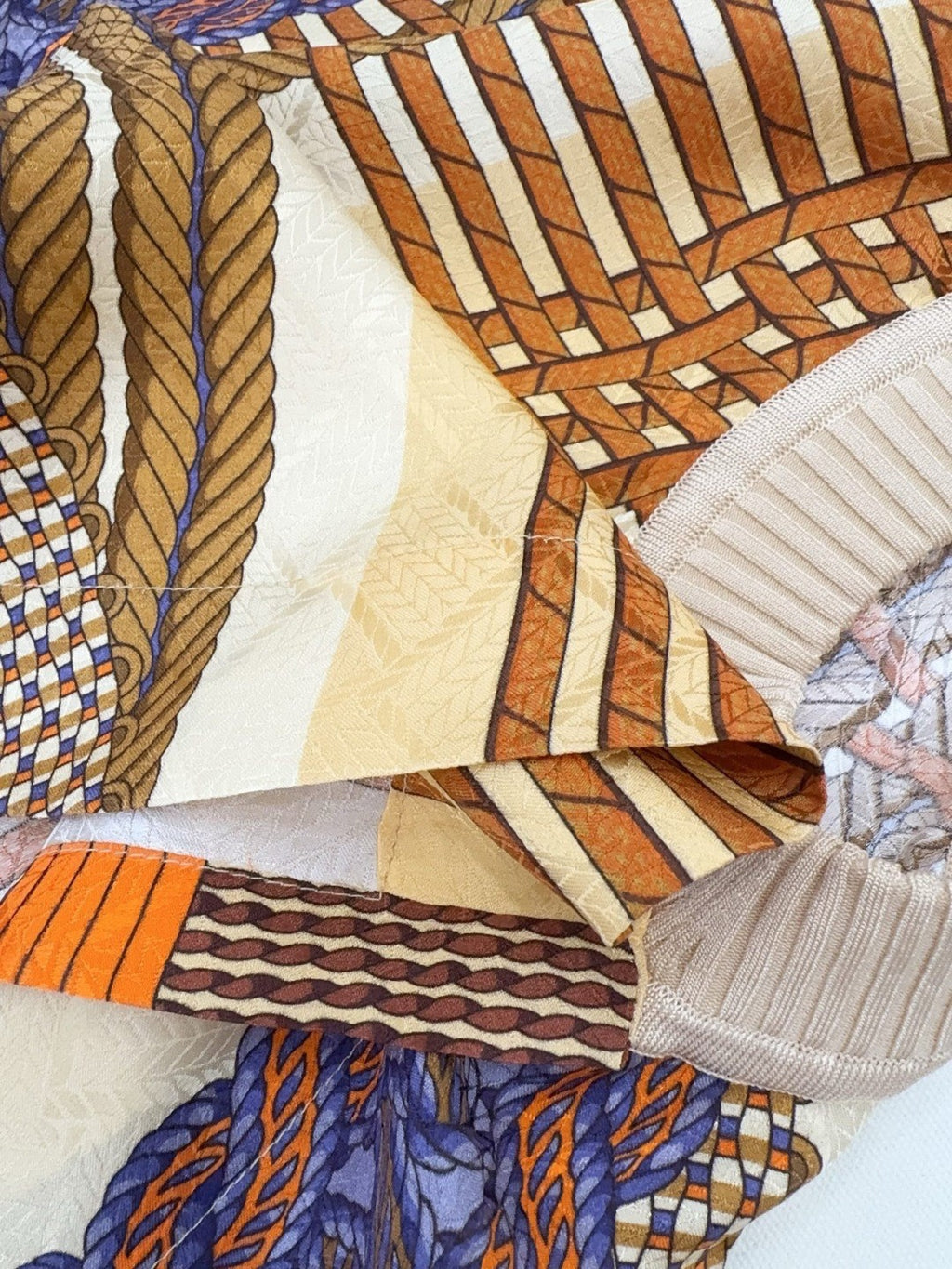 Women's Spring/Summer 2026 Silk printed check pattern Knitted and silk patchwork Shirt dress Suit Set #82539A