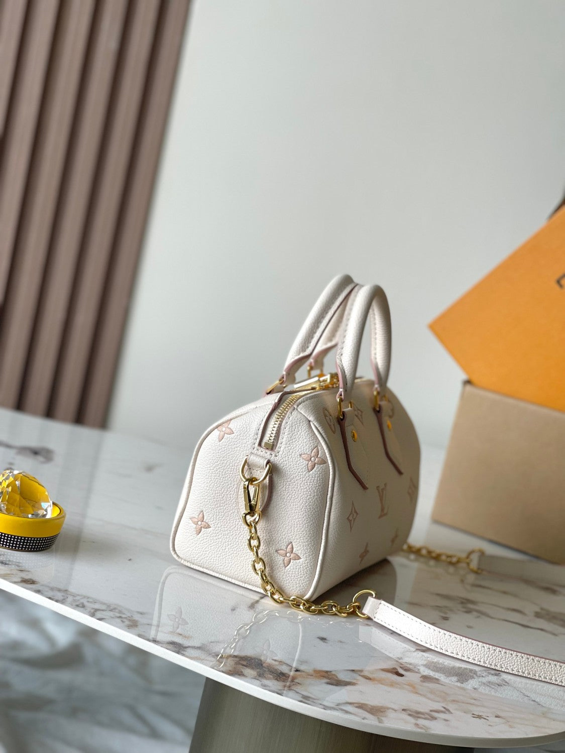 Speedy Bandoulire 20 Women's Removable Adjustable Shoulder Strap Zipper Closure Letter Printed Coated Canvas Shoulder Slanting Handbag Bag Bags #77453