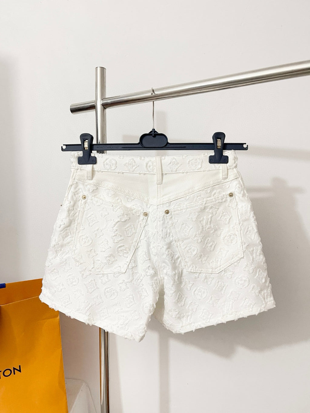 Women's Summer Solid Color Cut-Out Cotton Denim Shorts #77685