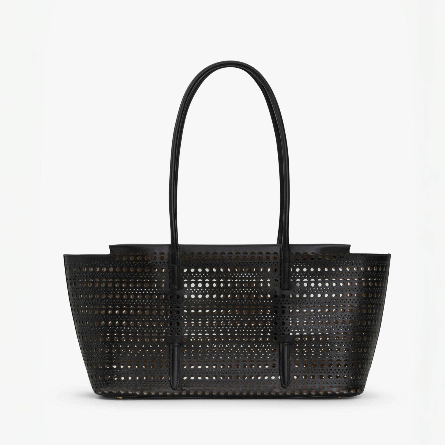 Alaia Mina Cutout Shoulder Bag Design Fashionable Women's Retro Solid Color Casual Temperament Vienne Cutout Carved Pattern  Bag Bags #81633