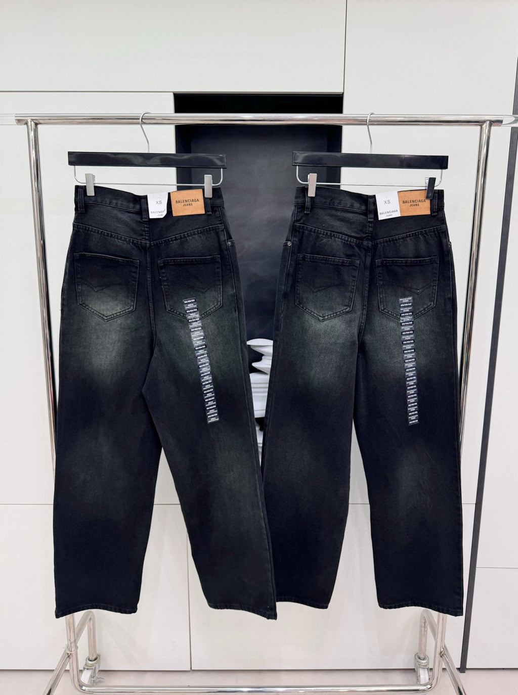 Denim Size Sticker Baggy Men's And Women's Spring And Fall Washed Single Breasted Loose Fit Denim Jacket Jeans Pants Suit Set #98772