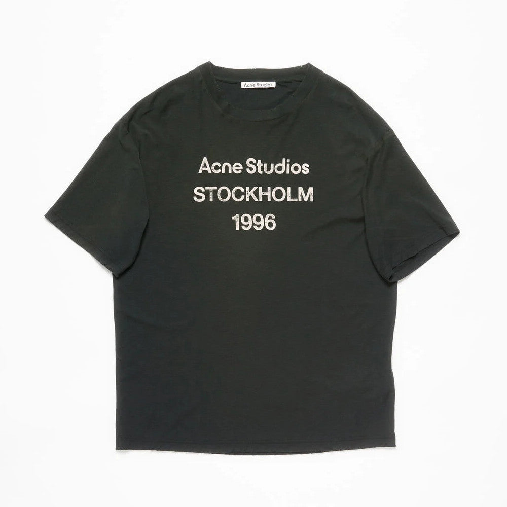 Men's and Women's Letter Logo Vintage Spray Paint Aged Round Neck Short Sleeve T-Shirt #75473