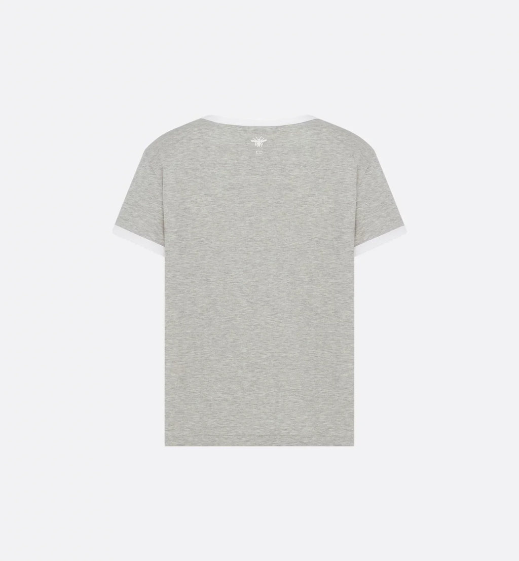 2026 Women's Early Spring Knit Fabric Grey Size 8 Loose Casual T-Shirt #83139A