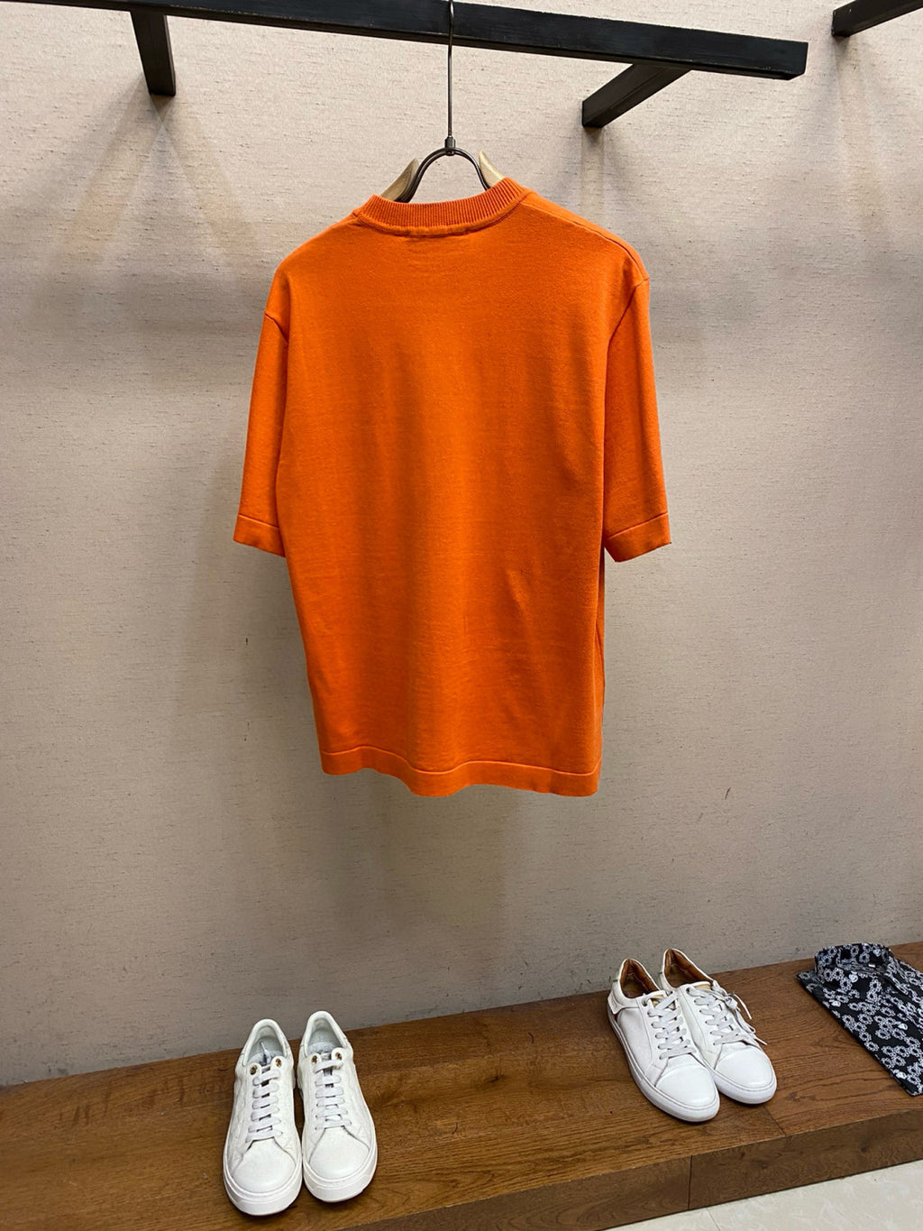 Men's Summer Solid Color Embroidered Logo Pin Crew Neck Cotton Short Sleeve T-Shirt #98211