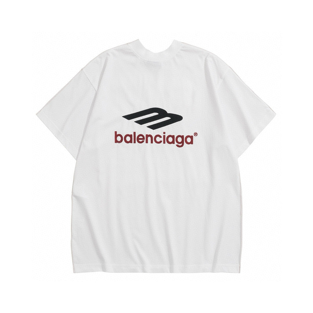 Men's Spring And Autumn Fashion Reversible Letter Print 3D Sports Embroidery Short Sleeve Round Neck Casual T-Shirt #98698