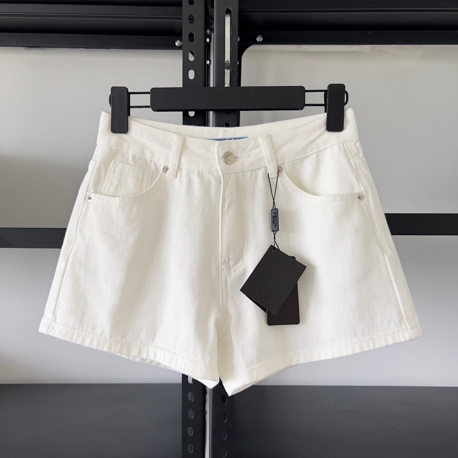 Women's Summer Solid Color Washed High Waist Casual Denim Shorts #75658