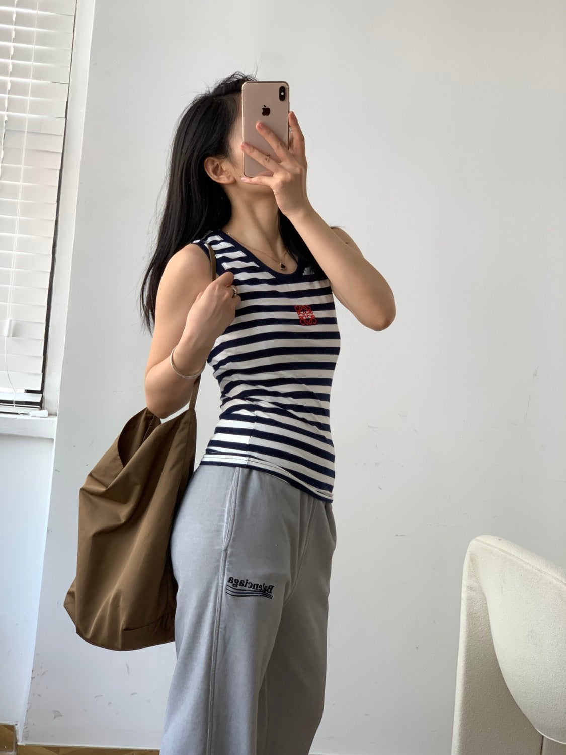 Women's Summer Pattern Printed Stripe Round Neck Sleeveless Tank Top Vest #72676