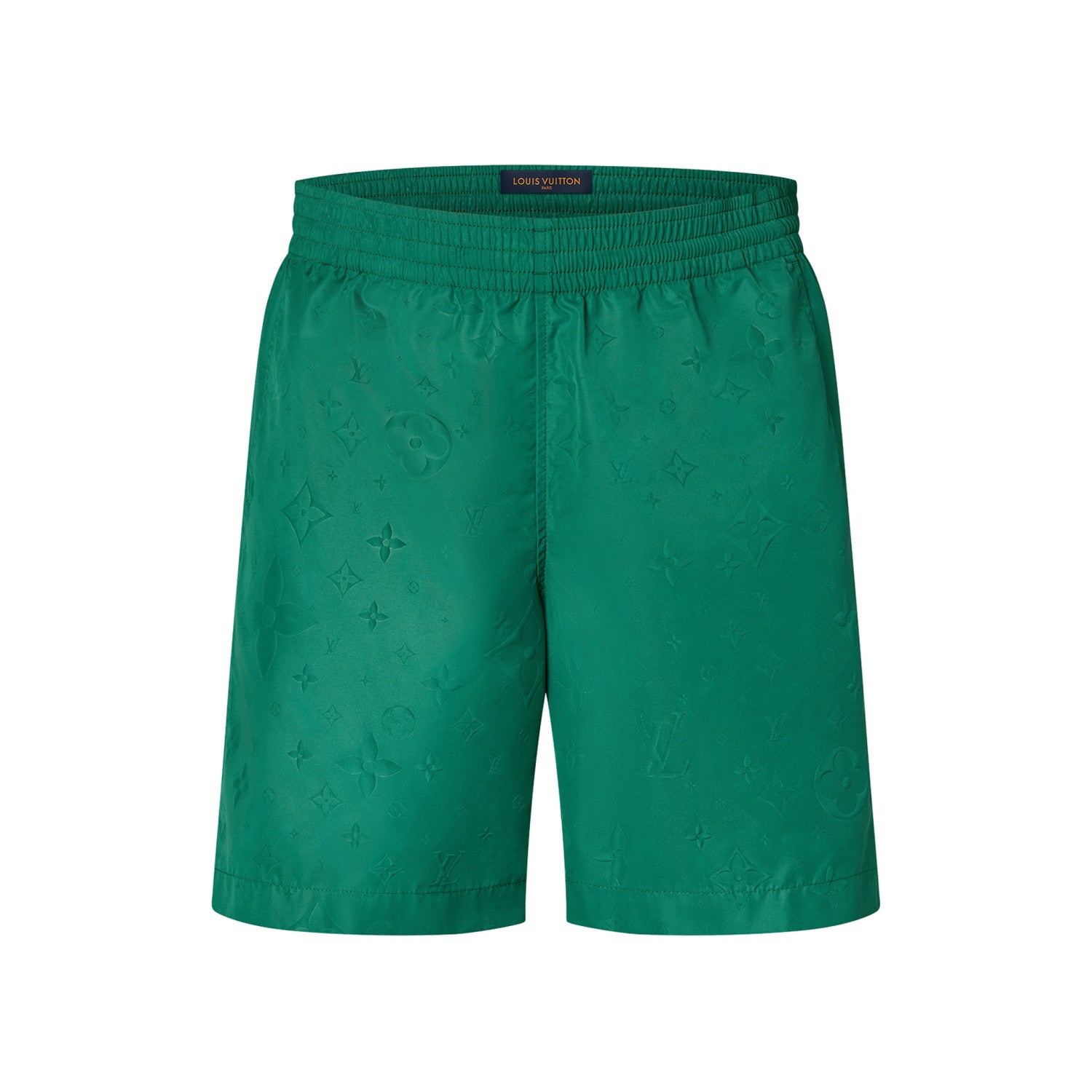 Men's Summer Solid Color Polyester Beach Full Print Casual Signature Swim Board Shorts #98199