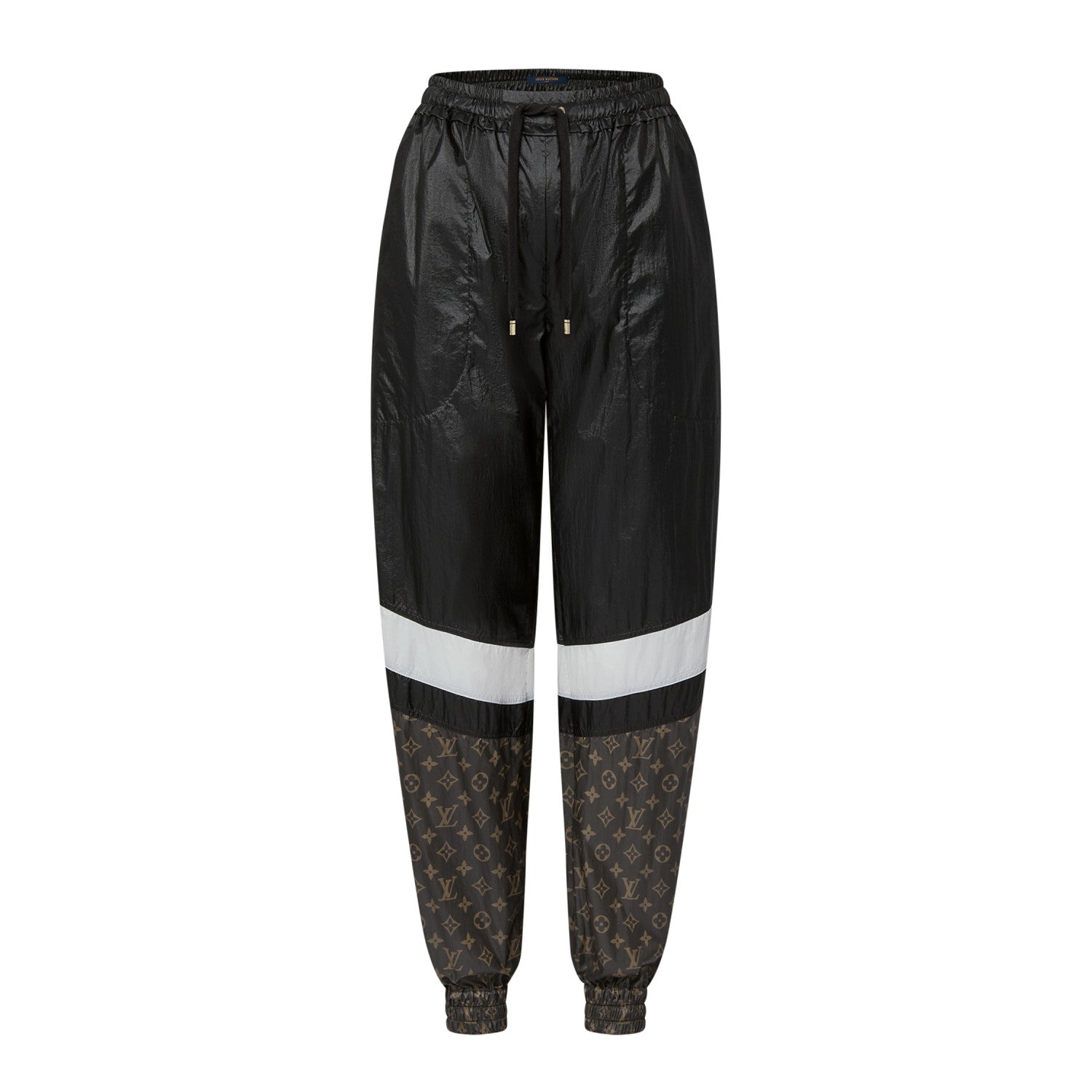 Women's Spring and Autumn Color Block Splicing Zipper Long Sleeve Jacket Lace Up Drawstring Casual Pants Set Suit #72389