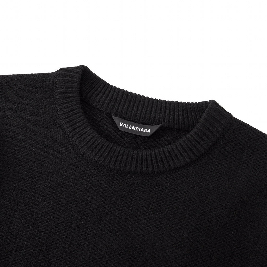 Men's And Women's Spring And Autumn Solid Color Round Neck Long Sleeve Loose Fit Knitted Sweater Pullover #72499