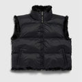 3B Sports Icon Reversible Faux Fur Cotton Vest Logo Embroidered Sleeveless Warm Fashionable Vest Jacket #191042